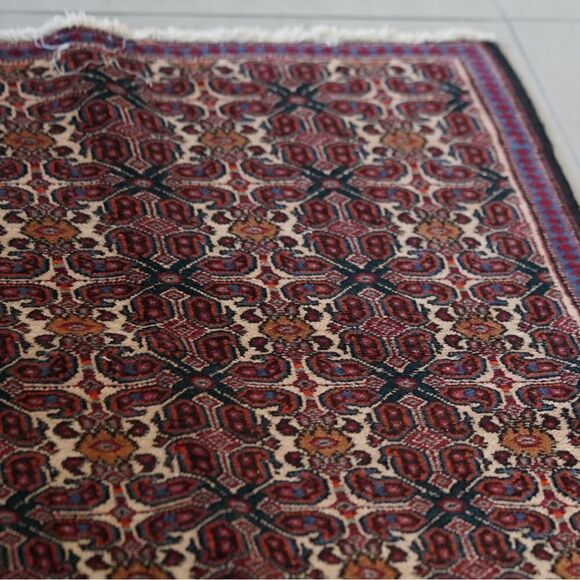 Unique Vintage Hand-Knotted Wool Rug | 3' x 2'4" | Turkish Prayer & Accent Rug | - Picture 4 of 10